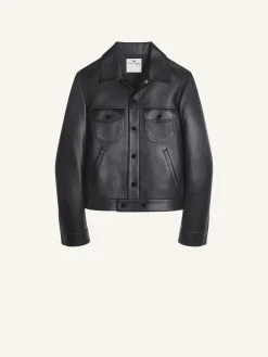 BLOUSON TRUCKER EN CUIR