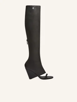 BOTTES COMPENSÉES OBLIQUES EN CUIR