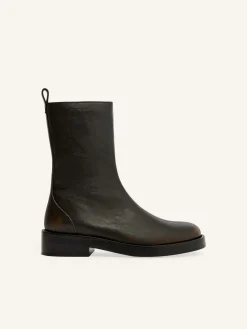 BOTTES EN CUIR PATINÉ
