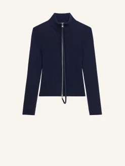 CARDIGAN ZIPPÉ CÔTELÉ