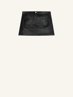 MINI JUPE VINTAGE 2 POCHES EN CUIR