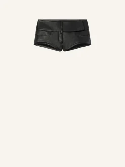 MINI SHORT CEINTURÉ EN CUIR