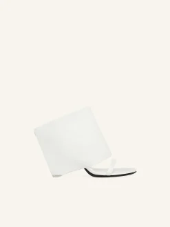 MULES COMPENSÉES OBLIQUES EN CUIR
