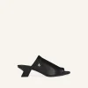 MULES WET À TALON EN CUIR STRETCH