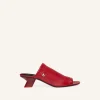 MULES WET À TALON EN CUIR STRETCH
