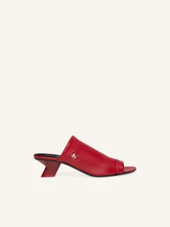 MULES WET À TALON EN CUIR STRETCH