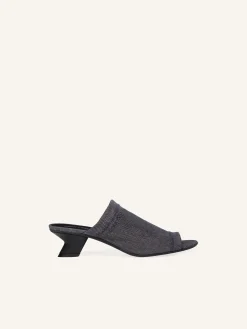 MULES WET À TALON EN DENIM