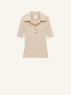 POLO ICONIQUE EN MAILLE CÔTELÉE