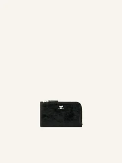 PORTE CARTE ZIPPÉ EN CUIR NAPLACK
