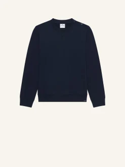 PULL EN MOLLETON BOUTONNÉ À L'ÉPAULE