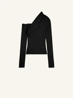 PULL TWIST EN MAILLE CÔTELÉE