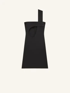 ROBE COURTE AJOURÉE EN SATIN