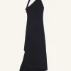ROBE LONGUE ASYMÉTRIQUE À BOUCLES