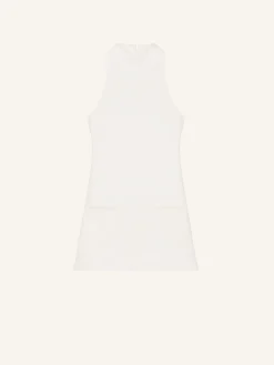 ROBE TRAPÈZE EN TWILL SANS MANCHES