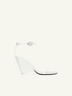 SANDALES OBLIQUES EN CUIR