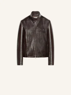 VESTE BIKER ZIPPÉE EN VINYLE
